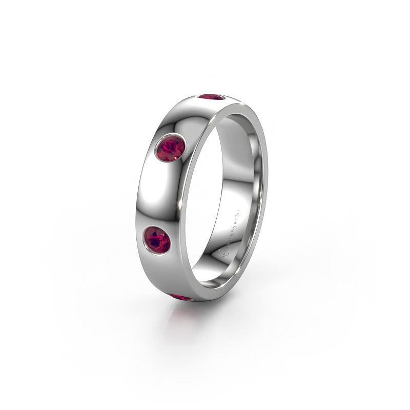 Wedding ring WH0105L25BP 950 platinum rhodolite 3 mm ±5x2 mm