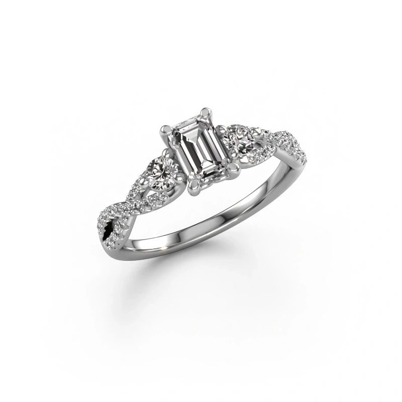 Verlovingsring Marilou EME 950 platina diamant 1.26 crt