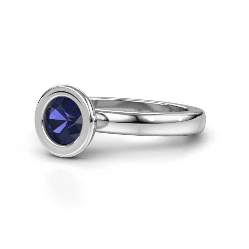 Image of Stacking ring Eloise Round 950 platinum sapphire 6 mm