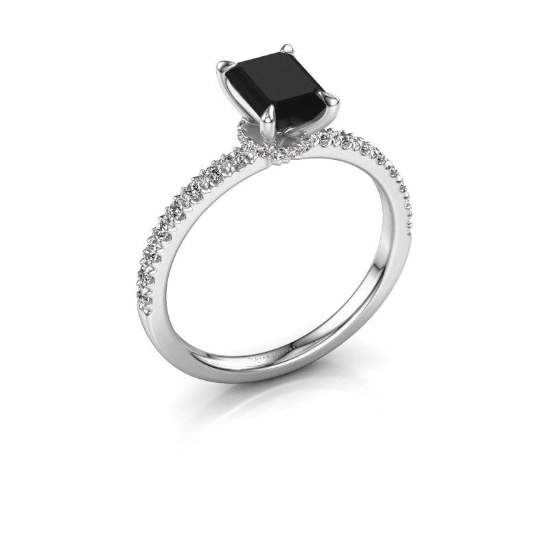 Afbeelding van Verlovingsring Crystal EME 4 585 witgoud zwarte diamant 1.690 crt