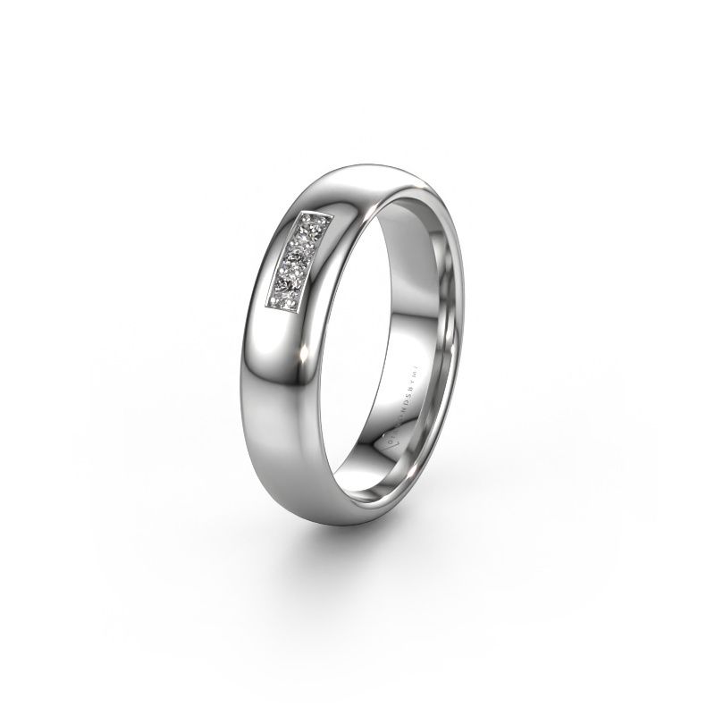 Wedding ring WH0110L35BP 585 white gold lab-grown diamond ±5 x 2 mm