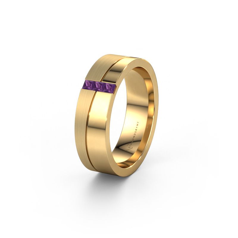 Trauring WH0906L16A 585 Gold Amethyst ±6x1.7 mm