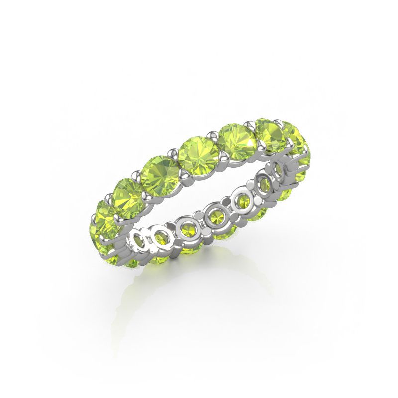 Vorsteckring Heddy rnd 3.7 585 Weißgold Peridot 3.7 mm