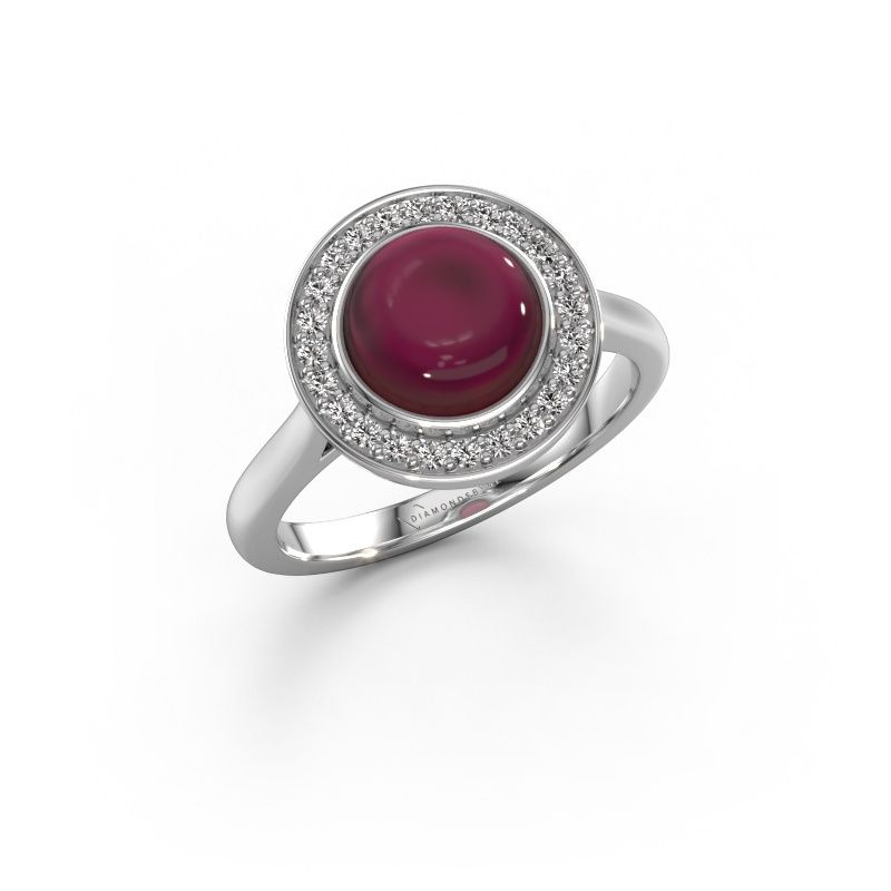 Ring Alisa 950 platinum garnet 8 mm