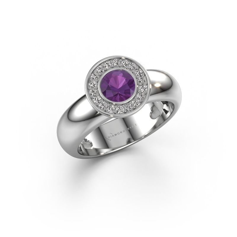 Ring Anna 585 Weißgold Amethyst 5 mm