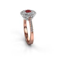 Image of Engagement ring Shanelle<br/>585 rose gold<br/>Ruby 4 mm
