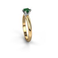 Image de Bague de fiançailles Tiffy 1<br/>585 or jaune<br/>Emeraude 5 mm