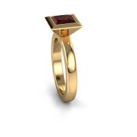 Image of Stacking ring Trudy Square 585 gold garnet 6 mm