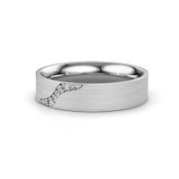 Image of Wedding ring WH2100L46BM<br/>585 white gold ±6x2 mm<br/>Diamond