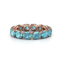 Bild von Ring vivienne ovl 5x4<br/>585 Roségold<br/>Blau Topas 5x4 mm