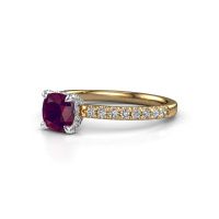 Image of Engagement ring saskia 1 cus<br/>585 gold<br/>Rhodolite 5.5 mm