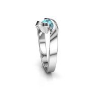 Image of Ring Sheryl<br/>585 white gold<br/>Blue topaz 4 mm