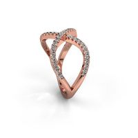 Afbeelding van Ring Alycia 2 585 rosé goud diamant 0.45 crt