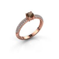 Image of Ring Marjan<br/>585 rose gold<br/>Smokey quartz 4.2 mm