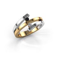 Image de Bague Synthia<br/>585 or jaune<br/>Diamant noir 0.132 crt