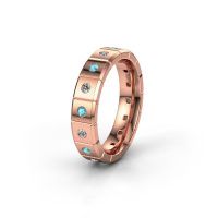 Image of Weddings ring WH2055L15DP<br/>585 rose gold ±5x2.4 mm<br/>Blue topaz