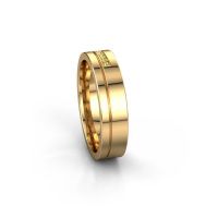 Image of Wedding ring WH0307L15AP<br/>585 gold ±5x1.7 mm<br/>Yellow sapphire