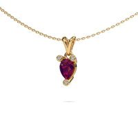 Image of Necklace Cornelia Pear 585 gold rhodolite 7x5 mm