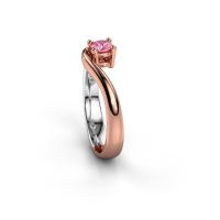Afbeelding van Verlovingsring Ceylin 585 rosé goud roze saffier 4 mm