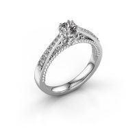 Afbeelding van Verlovingsring Rozella<br/>585 witgoud<br/>Zirkonia 4.2 mm