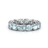 Bild von Ring vivienne ovl 5x4<br/>585 Weißgold<br/>Aquamarin 5x4 mm