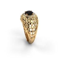 Afbeelding van Pinkring Jens 585 goud zwarte diamant 1.42 crt