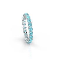 Bild von Vorsteckring heddy rnd 2.7<br/>585 Weißgold<br/>Blau Topas 2.7 mm