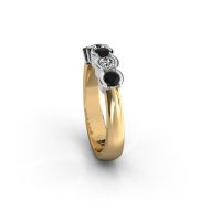 Afbeelding van Ring Lotte 5 585 goud zwarte diamant 0.56 crt
