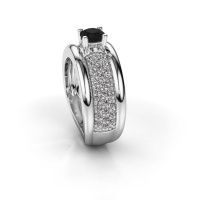 Afbeelding van Ring Alicia<br/>585 witgoud<br/>Zwarte diamant 1.41 crt