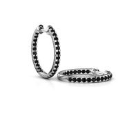 Bild von Creole jackie 15 mm b<br/>585 Weißgold<br/>schwarz diamant 1.296 crt