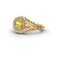 Image of Men's ring quinten<br/>585 gold<br/>Yellow sapphire 5 mm