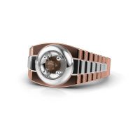 Image de Bague pour homme edward<br/>585 or rose<br/>Quartz fumé 4.7 mm