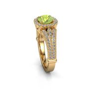 Image of Engagement ring Darla 585 gold peridot 6.5 mm