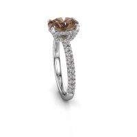 Image of Engagement ring saskia 2 ovl<br/>585 white gold<br/>brown diamond 2.508 crt