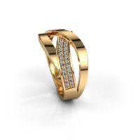 Afbeelding van Ring Amira<br/>585 goud<br/>Zirkonia 1.2 mm