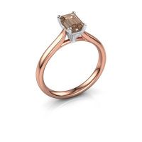 Afbeelding van Verlovingsring Mignon eme 1 585 rosé goud bruine diamant 0.90 crt