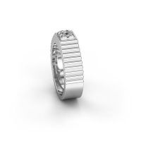 Image of Pinky ring elias<br/>585 white gold<br/>Diamond 0.25 crt