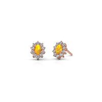 Afbeelding van Oorbellen Leesa<br/>585 rosé goud<br/>Citrien 6x4 mm