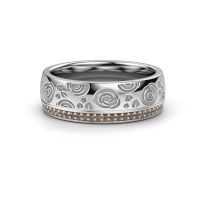 Image of Wedding ring WH2066L27D<br/>585 white gold ±7x2.4 mm<br/>Brown diamond 0.295 crt