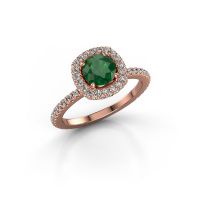 Image of Engagement ring Talitha RND 585 rose gold emerald 6.5 mm