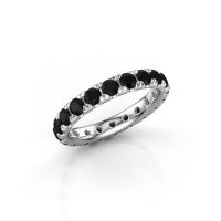 Image of Stackable Ring Jackie 3.0<br/>585 white gold<br/>Black diamond 2.40 crt