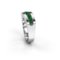 Afbeelding van Heren ring Richard<br/>950 platina<br/>Smaragd 4 mm