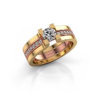 Afbeelding van Verlovingsring Myrthe 585 rosé goud diamant 0.668 crt