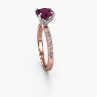 Image of Engagement Ring Crystal Rnd 2<br/>585 rose gold<br/>Rhodolite 7.3 Mm