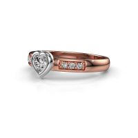 Afbeelding van Verlovingsring Lieke Heart 585 rosé goud diamant 0.340 crt