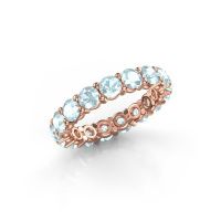 Bild von Vorsteckring heddy rnd 3.7<br/>585 Roségold<br/>Aquamarin 3.7 mm