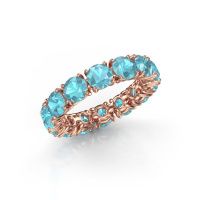 Bild von Ring vivienne 4.7<br/>585 Roségold<br/>Blau Topas 4.7 mm