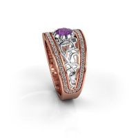 Image de Bague Marilee<br/>585 or rose<br/>Améthyste 5 mm