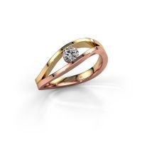 Image of Ring Sigrid 1<br/>585 rose gold<br/>Zirconia 4 mm
