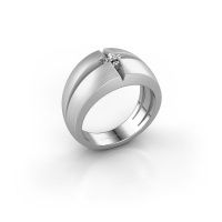 Image of Men's ring rens<br/>585 white gold<br/>Lab-grown diamond 0.25 crt